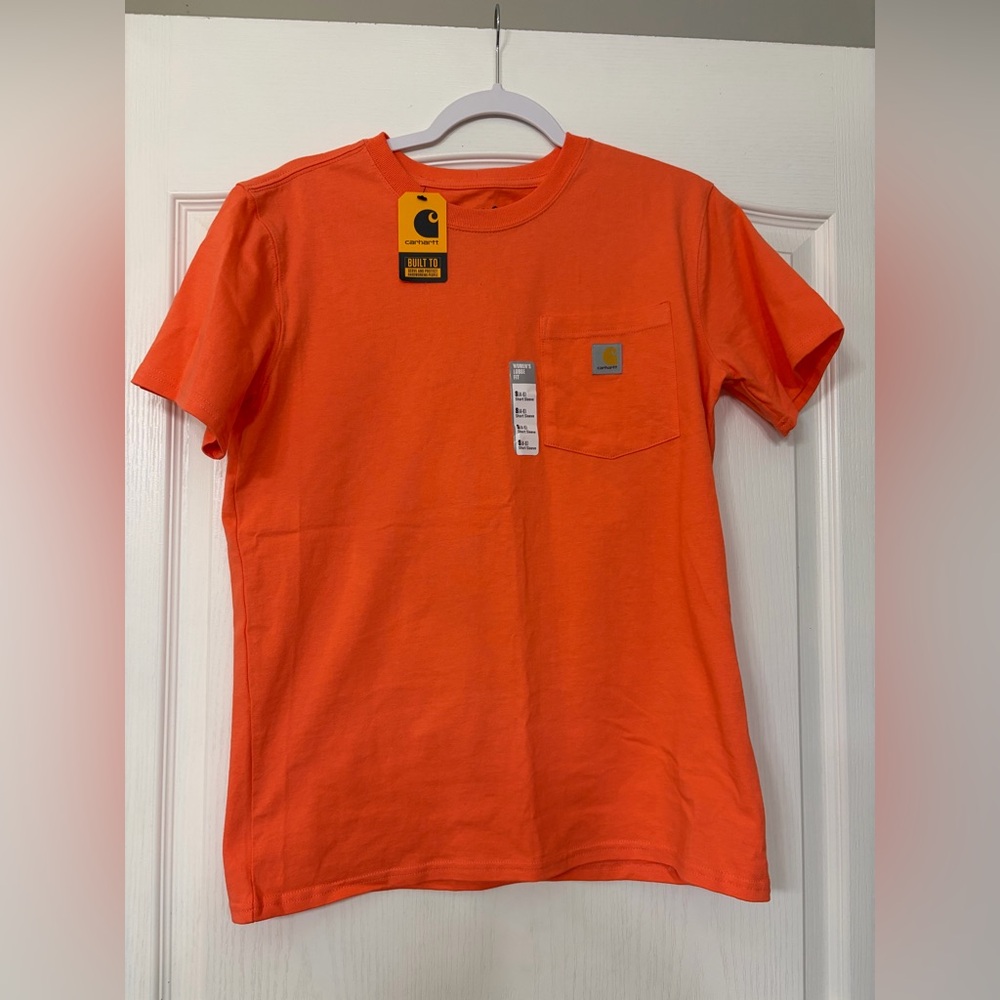 Carhartt Vibrant Orange Women's Loose Fit Tee Size S (4-6)